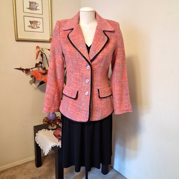 NWT Women's Lined Pink Blazer Jacket Spring Fall Winter Jackets S 4 6 - Picture 6 of 11